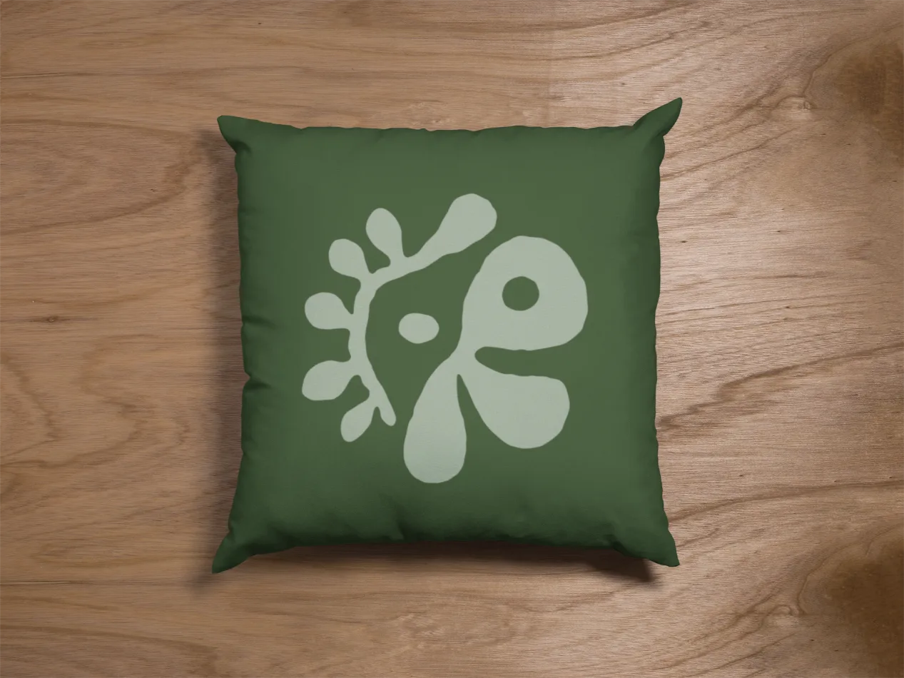 Cortis GreenGreen Blob Pillow Case